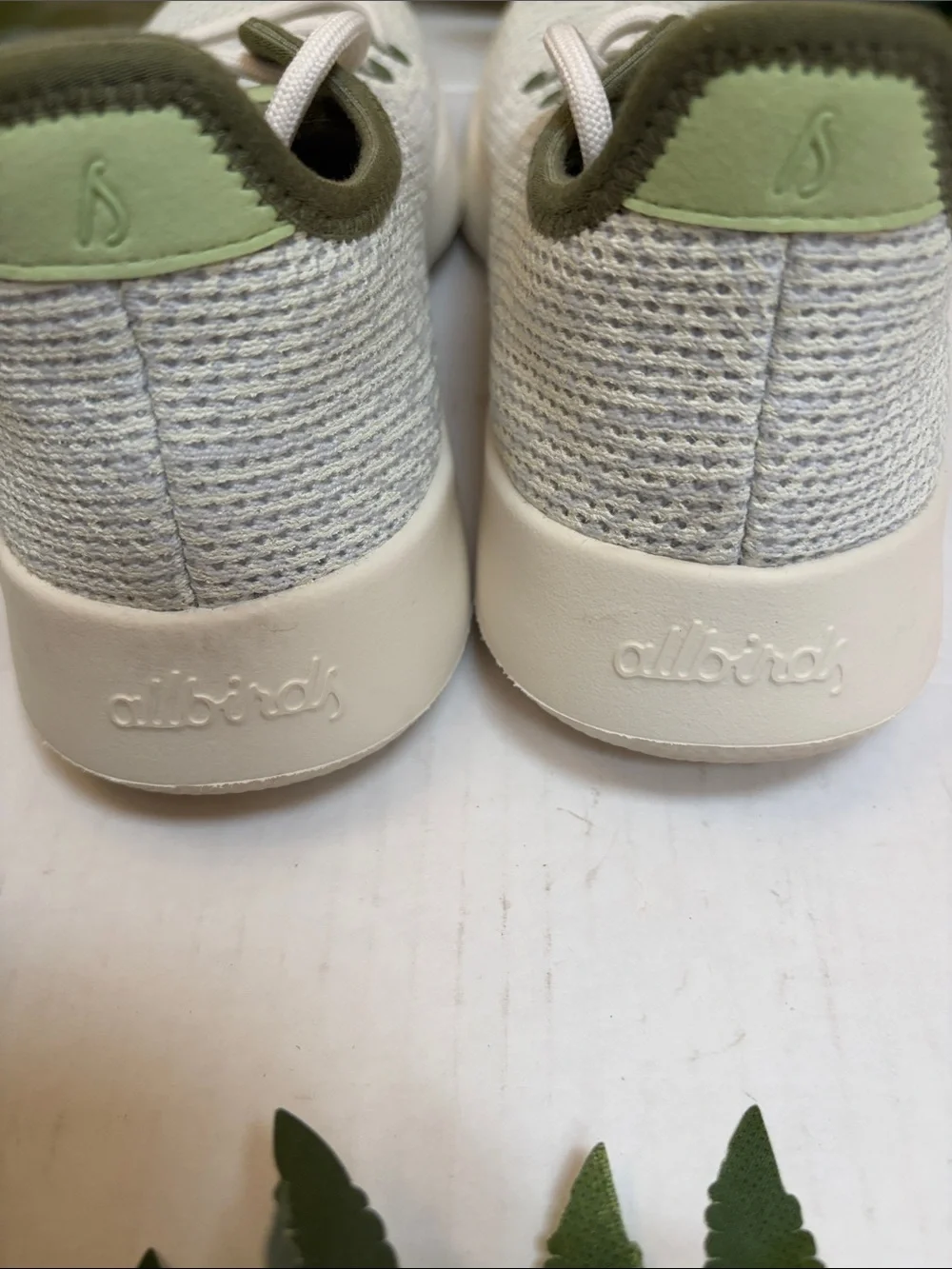 allbirds white green